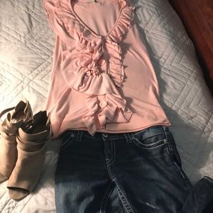 Boston Proper ruffle top